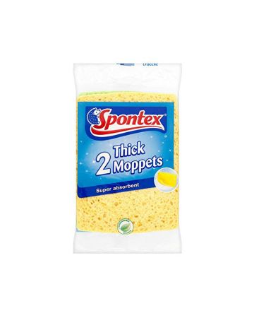 Spontex Biodegradable Thick Moppets 2s