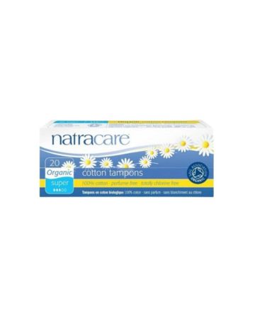 Natracare Super Non-applicator Organic Cotton Tampons 20's