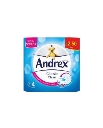 Andrex Toilet Roll 4s White - PM £2.50