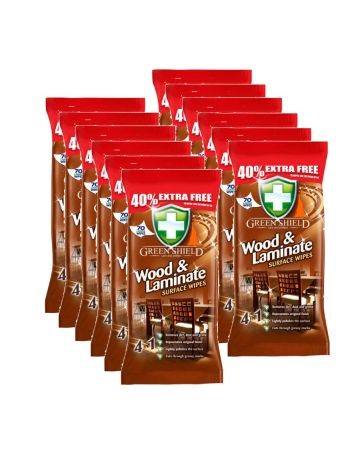 Green Shield Wood & Laminate Surface Wipes 70s