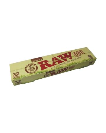 Raw Organic Unrefined Pre-Rolled Cone (King Size) 32pck