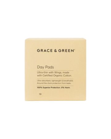 Grace & Green Organic Day Pads With Wings 10's