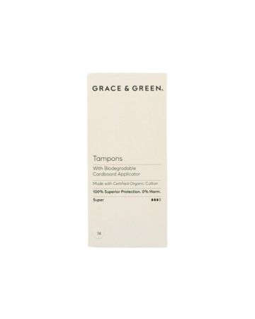 Grace & Green Organic Tampons With Applicator Super 14's