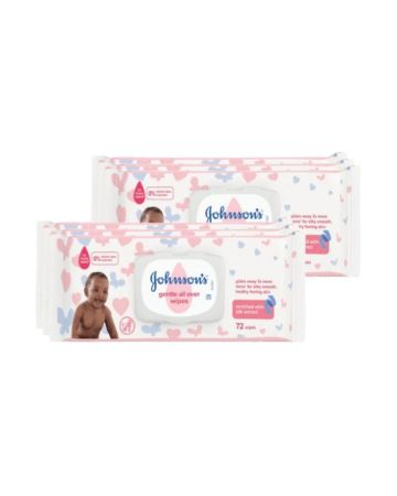 Johnson's Gentle All Over Baby Wipes 72's