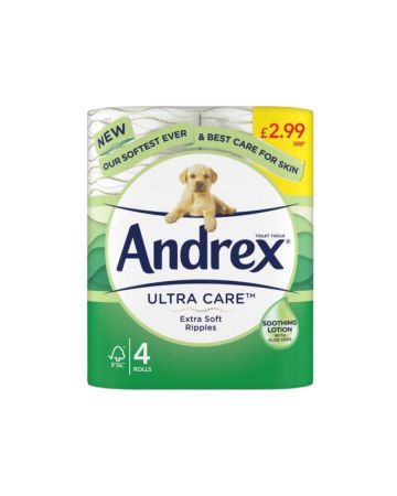 Andrex Toilet Rolls 4's Ultra Care PM£2.99