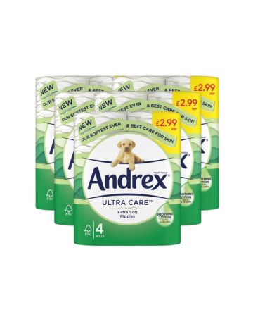 Andrex Toilet Rolls 4's Ultra Care Pm£2.99