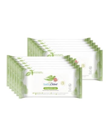 Dove Baby Biodegradable Fragrance Free Wipes 75s