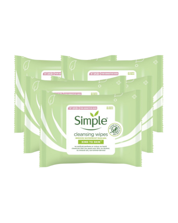 Simple Cleansing Facial Wipes 25s