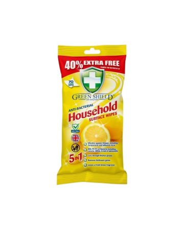 Green Shield Antibacterial Household Surface Wipes 70s
