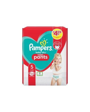 Pampers Baby Dry Nappy Pants Size 5 21's PM £4.99