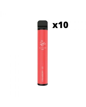 Strawberry Ice Elf Bar Disposable Vape (pack Of 10)