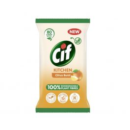 Cif Biodegradable Citrus Burst Kitchen Wipes 80s